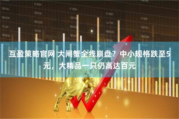 互盈策略官网 大闸蟹全线崩盘？中小规格跌至5元，大精品一只仍高达百元